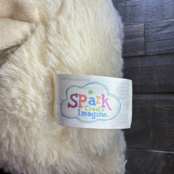 Spark Create Imagine Lamb Rattle Plush Lambie Baby Crinkle Ears Stuffed Toy - Picture 6 of 7
